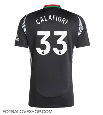 Arsenal Riccardo Calafiori #33 Venkovní Dres 2024-25 Krátký Rukáv